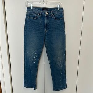 HUDSON Women's Barbara High Rise, Cropped, Straight Leg Jean